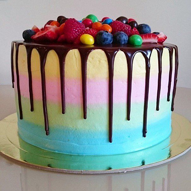 Торт с глазурью "Радуга" купить - тамбов.сладкоежкин.рф
